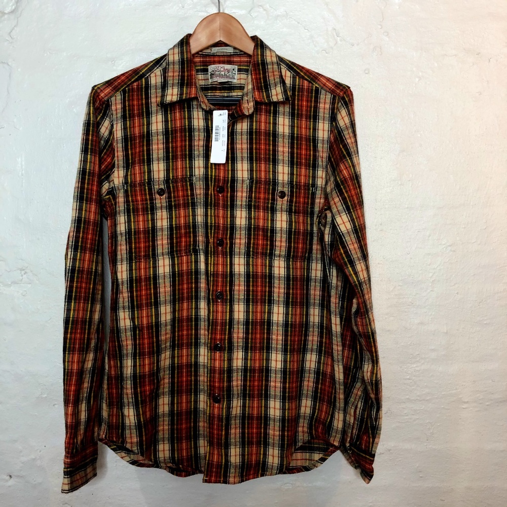 JCREW Midweight flannel workshirt in plaid; NWT